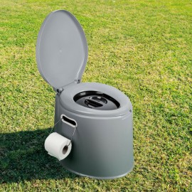 Lampa - Λεκάνη Τουαλέτας Φορητή με Καπάκι και Αποσπώμενο Κάδο 6 Λίτρων με Διάσταση 50x33x76 cm - 1 Τεμ. (L4070.4) americat.gr