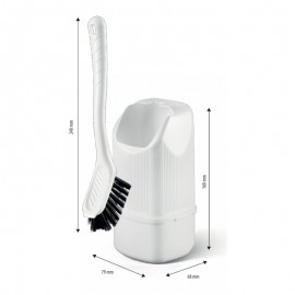 Lampa - Πιγκάλ Καθαρισμού Λεκάνης Πλαστικό Toilet Brush σε Λευκό Χρώμα με Διαστάσεις 79x68x160 mm - 1 Τεμ. (L4070.5) ΝΕΑ ΠΡΟΪΟΝΤΑ americat.gr