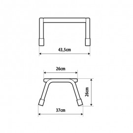 Lampa - Σκαλοπάτι Τροχόσπιτου Αντιολισθητικό Ύψους 26 cm με Μέγιστο Βάρος 150 kg - 1 Τεμ. (L4070.6) ΝΕΑ ΠΡΟΪΟΝΤΑ americat.gr