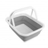 ΚΑΛΑΘΙ ΜΕΤΑΦΟΡΑΣ ΠΙΚ ΝΙΚ ΠΤΥΣΣΟΜΕΝΟ 6>15,5cm ΜΕ ΧΕΙΡΟΛΑΒΕΣ 8,5LT ΛΕΥΚΟ/ΓΚΡΙ Διάφορα Αξεσουάρ americat.gr