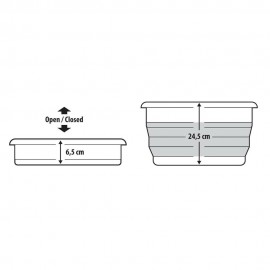 ΛΕΚΑΝΗ ΠΤΥΣΣΟΜΕΝΗ 6,5>24,5cm ΜΕ ΕΝΣΩΜΑΤΩΜΕΝΕΣ ΛΑΒΕΣ ΜΕΤΑΦΟΡΑΣ 8,5LT ΛΕΥΚΟ/ΓΚΡΙ Διάφορα Αξεσουάρ americat.gr