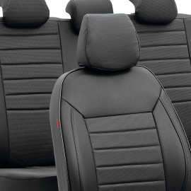 ΚΑΛΥΜΜΑΤΑ ΚΑΘΙΣΜΑΤΩΝ LUXURY LEATHERETTE ΔΕΡΜΑΤΙΝΗ ΑΦΡΩΔΕΣ ΜΑΥΡΟ -4 ΤΕΜ Ολοκληρωμένα σετ Καλυμμάτων americat.gr