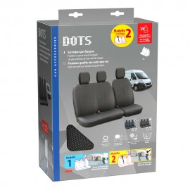 Καλύμματα Καθισμάτων Dots-2, με επανατυλικτήρα ζώνης - Μαύρο / Μπλε Καλύμματα Καθισμάτων για Van americat.gr