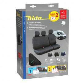 Καλύμματα Καθισμάτων Dido-2, με επανατυλικτήρα ζώνης - Μαύρο Καλύμματα Καθισμάτων για Van americat.gr