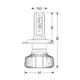 H4 9-32V 6.500K 4.500lm 40W P43t HALO LED SERIE 5 BLASTER 16LED SEOUL 2ΤΕΜ. LED KIT Λάμπες americat.gr