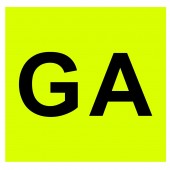 ΓΡΑΜΜΑΤΑ GA ΣΕ ΚΙΤΡΙΝΟ ΠΛΑΙΣΙΟ ΓΙΑ ΠΙΣΩ Πινακίδες και Σήμανση americat.gr