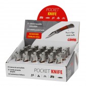 ΣΟΥΓΙΑΣ / ΜΑΧΑΙΡΙ ΤΣΕΠΗΣ POCKET KNIFE INOX ΜΕ ΞΥΛΙΝΗ ΛΑΒΗ 18x11,5x23cm ΣΕ ΣΤΑΝΤ LAMPA - 24 ΤΕΜ. Φαρμακεία Τρίγωνα Διάσωση americat.gr