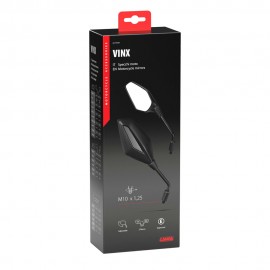 ΚΑΘΡΕΠΤΕΣ MOTO VINX M10x1,25 DX+SX ΣΕ ΜΑΥΡΟ ΧΡΩΜΑ LAMPA - 2 ΤΕΜ. Καθρέπτες americat.gr