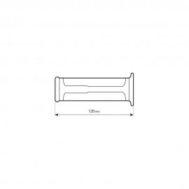 ΧΕΡΟΥΛΙΑ MOTO STYLE GRIP ΜΑΥΡΟ ΧΡΩΜΑ 22mm+25mm 12cm LAMPA - 2 τεμ. Χερούλια americat.gr