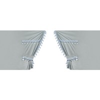 ΚΟΥΡΤΙΝΕΣ ΝΤΑΛΙΚΑΣ LUXURY SMART ΑΣΗΜΙ/ΜΠΛΕ ΣΕΤ LAMPA - 5 ΤΕΜ. Κουρτίνες americat.gr