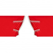 ΚΟΥΡΤΙΝΕΣ ΝΤΑΛΙΚΑΣ LUXURY SMART ΚΟΚΚΙΝΟ/ΜΑΥΡΟ ΣΕΤ LAMPA - 5 ΤΕΜ. Κουρτίνες americat.gr