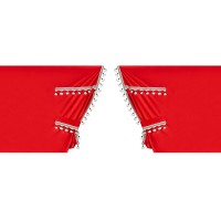 ΚΟΥΡΤΙΝΕΣ ΝΤΑΛΙΚΑΣ LUXURY SMART ΚΟΚΚΙΝΟ/ΜΑΥΡΟ ΣΕΤ LAMPA - 5 ΤΕΜ. Κουρτίνες americat.gr