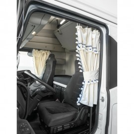 ΚΟΥΡΤΙΝΕΣ ΝΤΑΛΙΚΑΣ LUXURY SMART ΚΡΕΜ/ΜΠΛΕ ΣΕΤ LAMPA - 5 ΤΕΜ. Κουρτίνες americat.gr