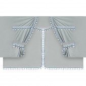 ΚΟΥΡΤΙΝΕΣ ΝΤΑΛΙΚΑΣ LUXURY PRO CABIN ΑΣΗΜΙ / ΜΠΛΕ ΣΕΤ LAMPA - 8 ΤΕΜ. Κουρτίνες americat.gr