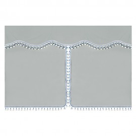 ΚΟΥΡΤΙΝΕΣ ΝΤΑΛΙΚΑΣ LUXURY PRO CABIN ΑΣΗΜΙ / ΜΠΛΕ ΣΕΤ LAMPA - 8 ΤΕΜ. Κουρτίνες americat.gr