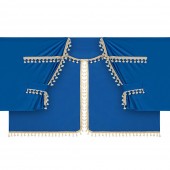 ΚΟΥΡΤΙΝΕΣ ΝΤΑΛΙΚΑΣ LUXURY PRO CABIN ΜΠΛΕ / ΧΡΥΣΟ ΣΕΤ LAMPA - 8 ΤΕΜ. Κουρτίνες americat.gr