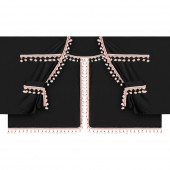 ΚΟΥΡΤΙΝΕΣ ΝΤΑΛΙΚΑΣ LUXURY PRO CABIN ΜΑΥΡΟ / ΚΟΚΚΙΝΟ ΣΕΤ LAMPA - 8 ΤΕΜ. Κουρτίνες americat.gr