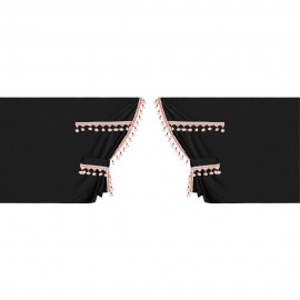 ΚΟΥΡΤΙΝΕΣ ΝΤΑΛΙΚΑΣ LUXURY PRO CABIN ΜΑΥΡΟ / ΚΟΚΚΙΝΟ ΣΕΤ LAMPA - 8 ΤΕΜ. Κουρτίνες americat.gr