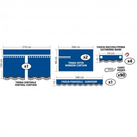 ΚΟΥΡΤΙΝΕΣ ΝΤΑΛΙΚΑΣ LUXURY PRO CABIN ΜΑΥΡΟ / ΚΟΚΚΙΝΟ ΣΕΤ LAMPA - 8 ΤΕΜ. Κουρτίνες americat.gr