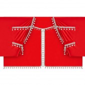 ΚΟΥΡΤΙΝΕΣ ΝΤΑΛΙΚΑΣ LUXURY PRO CABIN ΚΟΚΚΙΝΟ / ΜΑΥΡΟ ΣΕΤ LAMPA - 8 ΤΕΜ. Κουρτίνες americat.gr