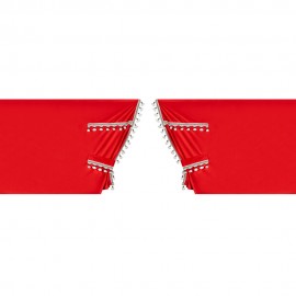 ΚΟΥΡΤΙΝΕΣ ΝΤΑΛΙΚΑΣ LUXURY PRO CABIN ΚΟΚΚΙΝΟ / ΜΑΥΡΟ ΣΕΤ LAMPA - 8 ΤΕΜ. Κουρτίνες americat.gr