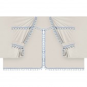 ΚΟΥΡΤΙΝΕΣ ΝΤΑΛΙΚΑΣ LUXURY PRO CABIN ΚΡΕΜ / ΜΠΛΕ ΣΕΤ LAMPA - 8 ΤΕΜ. Κουρτίνες americat.gr