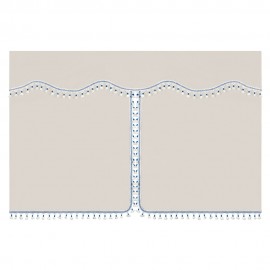 ΚΟΥΡΤΙΝΕΣ ΝΤΑΛΙΚΑΣ LUXURY PRO CABIN ΚΡΕΜ / ΜΠΛΕ ΣΕΤ LAMPA - 8 ΤΕΜ. Κουρτίνες americat.gr