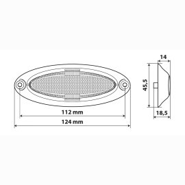 ΦΩΣ ΟΓΚΟΥ 4LED ΛΕΥΚΟ SMD 12/24V 124mm 1ΤΕΜ. Φώτα Ογκου americat.gr