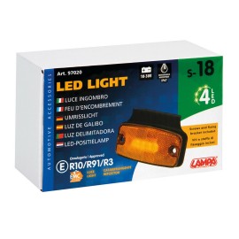 ΦΩΣ ΟΓΚΟΥ S18 2 LED ΠΟΡΤΟΚΑΛΙ 10/30V ΜΕ ΑΝΑΚΛΑΣΤΗΡΑ (114x54 mm) -1ΤΕΜ. Φώτα Ογκου americat.gr