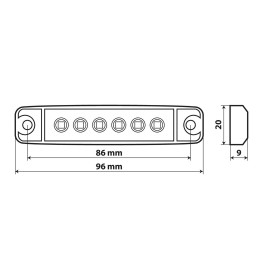 ΦΩΣ ΟΓΚΟΥ 6LED ΛΕΥΚΟ SMD 12/24V 96mm 20ΤΕΜ. Φώτα Ογκου americat.gr