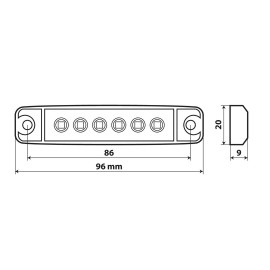ΦΩΣ ΟΓΚΟΥ 6LED ΚΟΚΚΙΝΟ SMD 12/24V 96mm 20ΤΕΜ. Φώτα Ογκου americat.gr