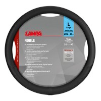 Lampa - Κάλυμμα Τιμονιού Φορτηγού NOBLE από Skeentex L 46-48εκ. Άοσμο Μαλακό αντιολισθητικό εύκολη τοποθέτηση φαρδιά λαβή 10εκ. Μαύρο - 1 τεμ. (L9708.2) Διάμετρος 46-48 cm americat.gr