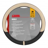 Lampa - Κάλυμμα Τιμονιού Φορτηγού NOBLE από Skeentex M 44-46εκ. Άοσμο Μαλακό αντιολισθητικό εύκολη τοποθέτηση φαρδιά λαβή 10εκ. Μαύρο / Μπέζ - 1 τεμ. (L9708.3) ΝΕΑ ΠΡΟΪΟΝΤΑ americat.gr
