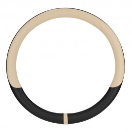 Lampa - Κάλυμμα Τιμονιού Φορτηγού NOBLE από Skeentex L 46-48εκ. Άοσμο Μαλακό αντιολισθητικό εύκολη τοποθέτηση φαρδιά λαβή 10εκ. Μαύρο / Μπέζ - 1 τεμ. (L9708.4) Διάμετρος 46-48 cm americat.gr