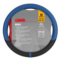 Lampa - Κάλυμμα Τιμονιού Φορτηγού NOBLE από Skeentex M 44-46εκ. Άοσμο Μαλακό αντιολισθητικό εύκολη τοποθέτηση φαρδιά λαβή 10εκ. Μαύρο / Μπλε - 1 τεμ. (L9708.5) ΝΕΑ ΠΡΟΪΟΝΤΑ americat.gr