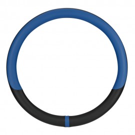 Lampa - Κάλυμμα Τιμονιού Φορτηγού NOBLE από Skeentex L 46-48εκ. Άοσμο Μαλακό αντιολισθητικό εύκολη τοποθέτηση φαρδιά λαβή 10εκ. Μαύρο / Μπλε - 1 τεμ. (L9708.6) Διάμετρος 46-48 cm americat.gr