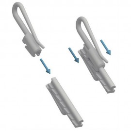 Lampa - Γαντζάκια Κουρτίνας Φορτηγού G-10 Ρυθμιζόμενα 9-28 mm από Πλαστικό σε Λευκό Ημιδιάφανο Χρώμα με Διαστάσεις 3.6x16.3x30 mm - 500 τεμ. (L9710.8) Κουρτίνες americat.gr