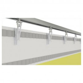 Lampa - Γαντζάκια Κουρτίνας Φορτηγού G-10 Ρυθμιζόμενα 9-28 mm από Πλαστικό σε Λευκό Ημιδιάφανο Χρώμα με Διαστάσεις 3.6x16.3x30 mm - 500 τεμ. (L9710.8) Κουρτίνες americat.gr