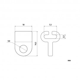 Lampa - Γαντζάκια Κουρτίνας Φορτηγού G-9 για Σιδηρόδρομο Τύπου Υ από Πλαστικό σε Λευκό Ημιδιάφανο Χρώμα με Διαστάσεις 7.5x10x14.5 mm - 25 τεμ. (L9711.4) Κουρτίνες americat.gr