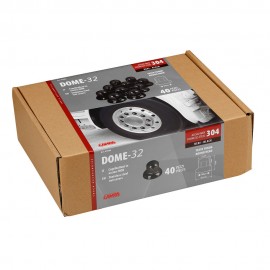 ΚΑΠΑΚΙΑ ΠΑΞΙΜΑΔΙΩΝ/ΜΠΟΥΛΟΝΙΩΝ ΦΟΡΤΗΓΟΥ DOME ΣΤΡΟΓΓΥΛΑ STAINLESS STEEL Φ32mm ΜΑΥΡΟ LAMPA - 40 ΤΕΜ. Διακόσμηση Τροχών americat.gr