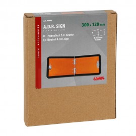 ΠΤΥΣΣΟΜΕΝΗ ΠΛΑΚΑ ΑΛΟΥΜΙΝΙΟΥ/ΠΛΑΙΣΙΟ ΣΗΜΑΤΟΣ ΕΠΙΚΙΝΔΥΝΟΥ ΦΟΡΤΙΟΥ ΠΟΡΤΟΚΑΛΙ A.D.R. 300x120mm LAMPA - 1 ΤΕΜ. Πινακίδες και Σήμανση americat.gr