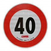 ΣΗΜΑ ΤΑΧΥΤΗΤΑΣ ΧΙΛΙΟΜΕΤΡΩΝ 40km/h ΑΥΤΟΚΟΛΛΗΤΟ 20CM ΔΙΑΜΕΤΡΟ LAMPA - 1 ΤΕΜ. Ανακλαστήρες americat.gr