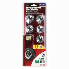 ΚΑΠΑΚΙΑ ΠΑΞΙΜΑΔΙΩΝ / ΜΠΟΥΛΟΝΙΩΝ ΦΟΡΤΗΓΟΥ INOX 33mm 10ΤΕΜ. Διακόσμηση Τροχών americat.gr