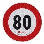 ΣΗΜΑ ΤΑΧΥΤΗΤΑΣ ΧΙΛΙΟΜΕΤΡΩΝ 80km/h ΑΥΤΟΚΟΛΛΗΤΟ 20CM ΔΙΑΜΕΤΡΟΣ Πινακίδες και Σήμανση americat.gr