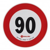 ΣΗΜΑ ΤΑΧΥΤΗΤΑΣ ΧΙΛΙΟΜΕΤΡΩΝ 90km/h ΑΥΤΟΚΟΛΛΗΤΟ 20CM ΔΙΑΜΕΤΡΟ Πινακίδες και Σήμανση americat.gr