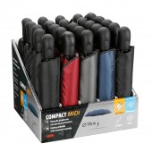 ΟΜΠΡΕΛΕΣ COMPACT MIDI Φ98cm ΑΝΤΙΑΝΕΜΙΚΕΣ ΑΥΤΟΜΑΤΟ ΑΝΟΙΓΜΑ ΔΙΑΦΟΡΑ ΧΡΩΜΑΤΑ 31x31x24cm ΣΤΑΝΤ LAMPA - 25 ΤΕΜ. Ομπρέλες americat.gr