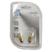 T4W 12V 1W BA9s (ΜΙΝΙΟΝ) LED 1xHP ΚΙΤΡΙΝΗ BLISTER M-TECH -2ΤΕΜ. Με Κάλυκα americat.gr