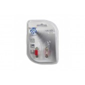 ΛΑΜΠΑΚΙΑ ΠΛΑΦΟΝΙΕΡΑΣ C5W/C10W 12V 0,49W SV8,5 31mm LED 4xFlux 3mm ΚΟΚΚΙΝΟ BLISTER 2ΤΕΜ. M-TECH Πλαφονιέρας americat.gr