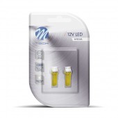 T5 12V W2x4,6d LED 1xSMD5050 ΚΙΤΡΙΝΟ (ΚΑΡΦΩΤΟ ΑΚΑΛΥΚΟ) BLISTER M-TECH - 2 ΤΕΜ. Χωρίς Κάλυκα americat.gr