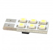 T10 W5W 12V W2,1x9,5d LED 6xSMD3528 ΛΕΥΚΟ (ΚΑΡΦΩΤΟ ΑΚΑΛΥΚΟ) BLISTER 2ΤΕΜ. M-TECH Χωρίς Κάλυκα americat.gr